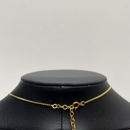Dior CD Logo Necklace Gold Rhinestone — view 8