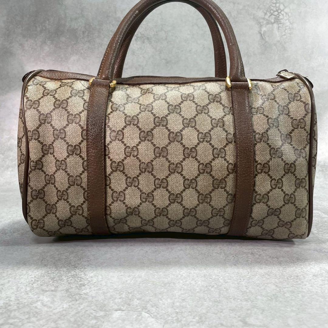 Gucci GG Sherry Line Boston Bag Brown Leather — view 3