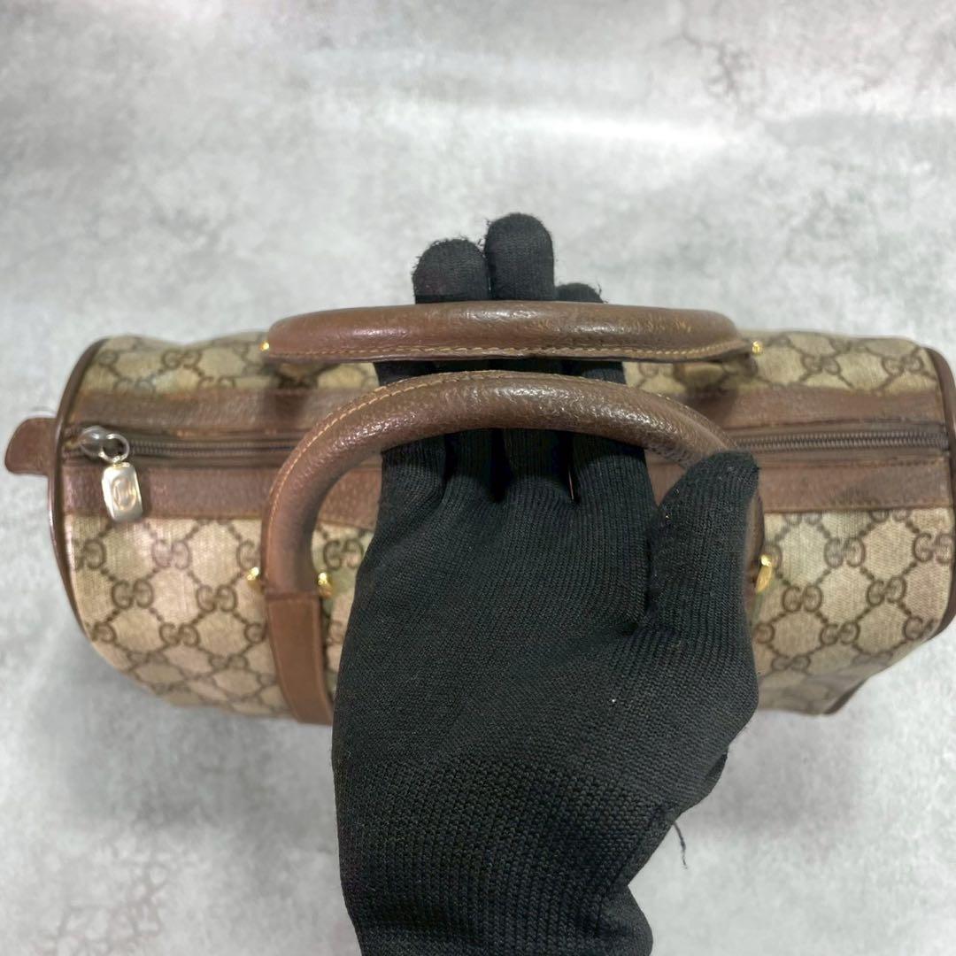 Gucci GG Sherry Line Boston Bag Brown Leather — view 4