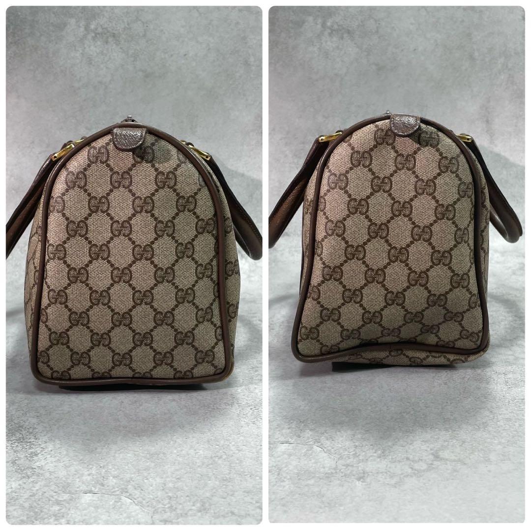 Gucci GG Sherry Line Boston Bag Brown Leather — view 7