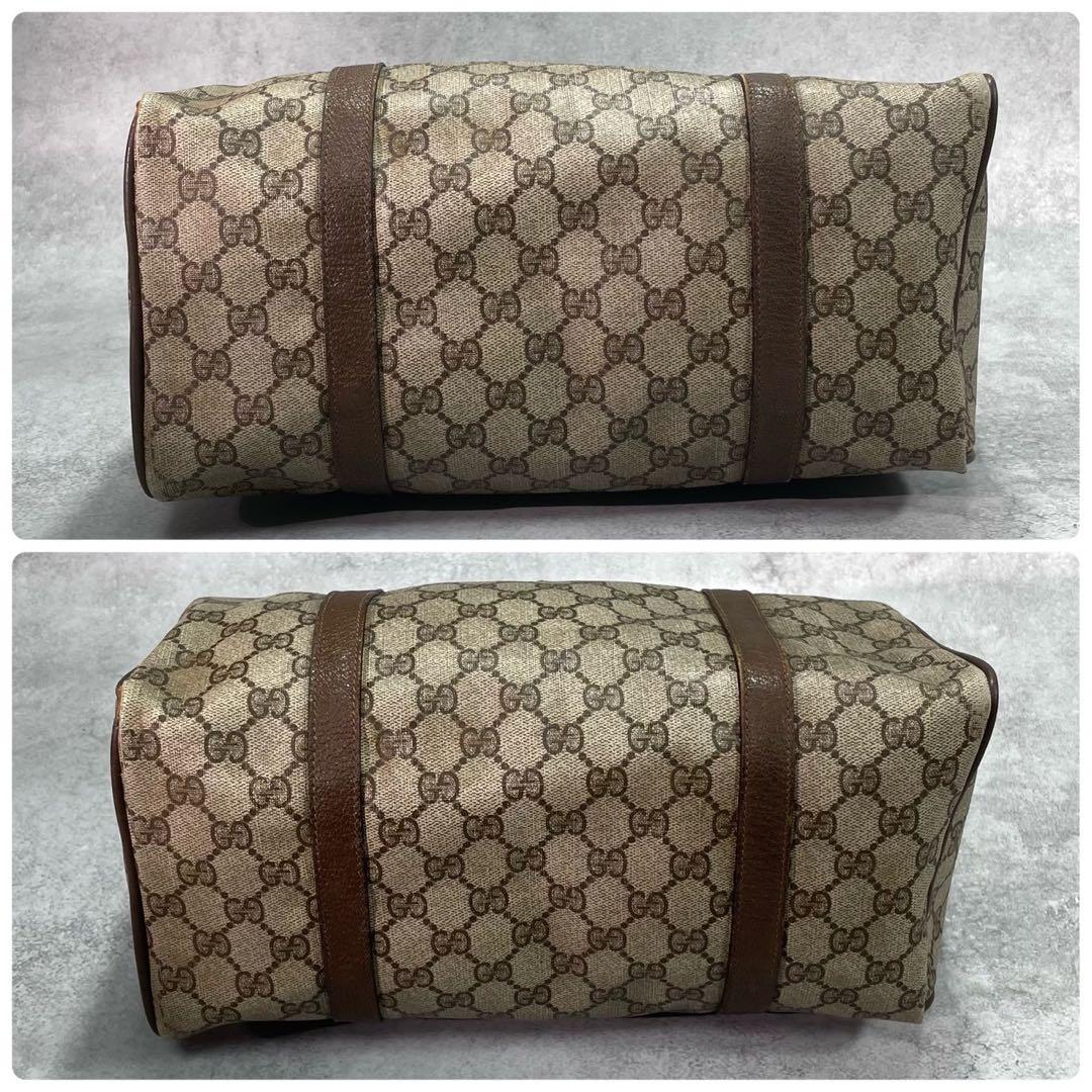 Gucci GG Sherry Line Boston Bag Brown Leather — view 8