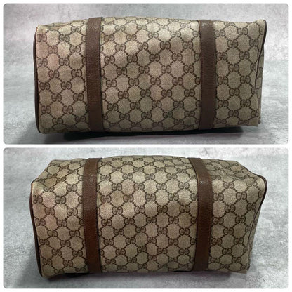 Gucci GG Sherry Line Boston Bag Brown Leather — view 8