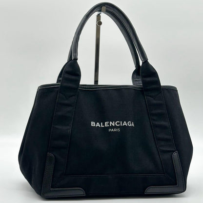 Balenciaga Navy Cabas S Everyday Canvas Leather Tote — view 2