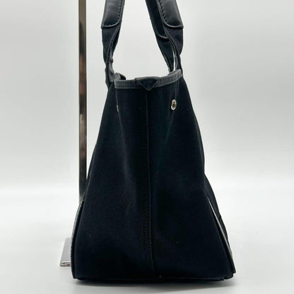 Balenciaga Navy Cabas S Everyday Canvas Leather Tote — view 7