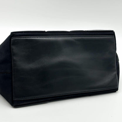 Balenciaga Navy Cabas S Everyday Canvas Leather Tote — view 9