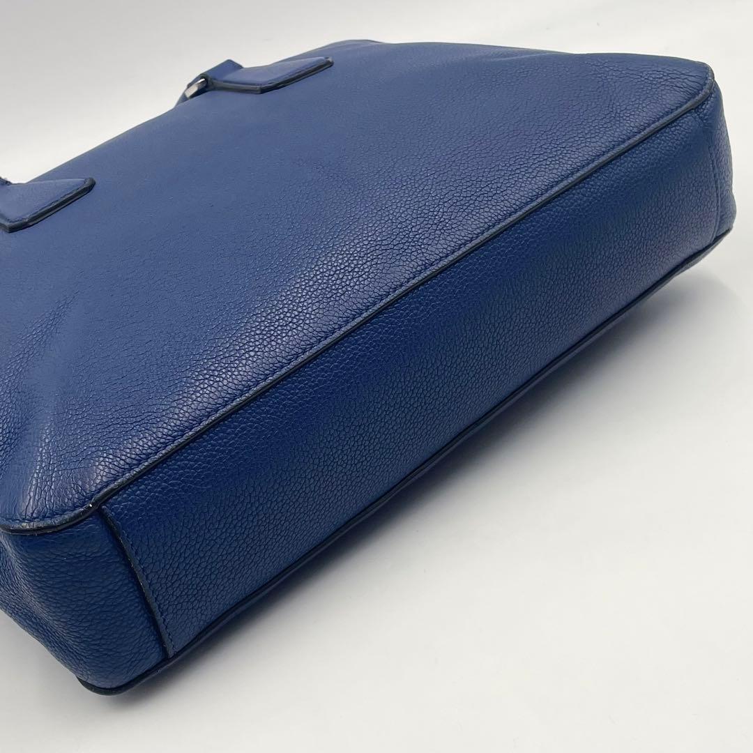 Prada Vittero Grain Briefcase 2way Triangular Logo Mens Business