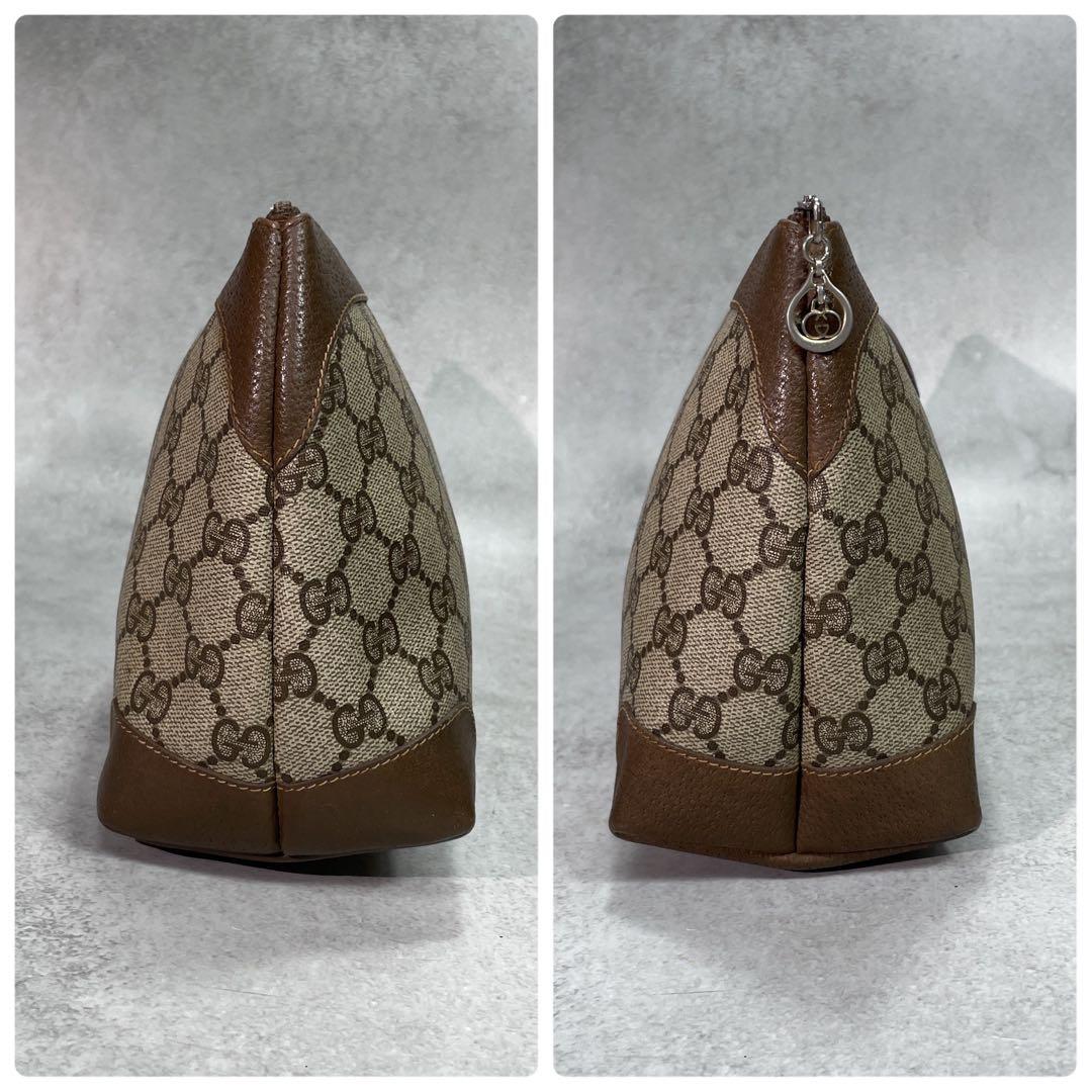 Gucci GG Clutch Brown Beige Logo Leather — view 5