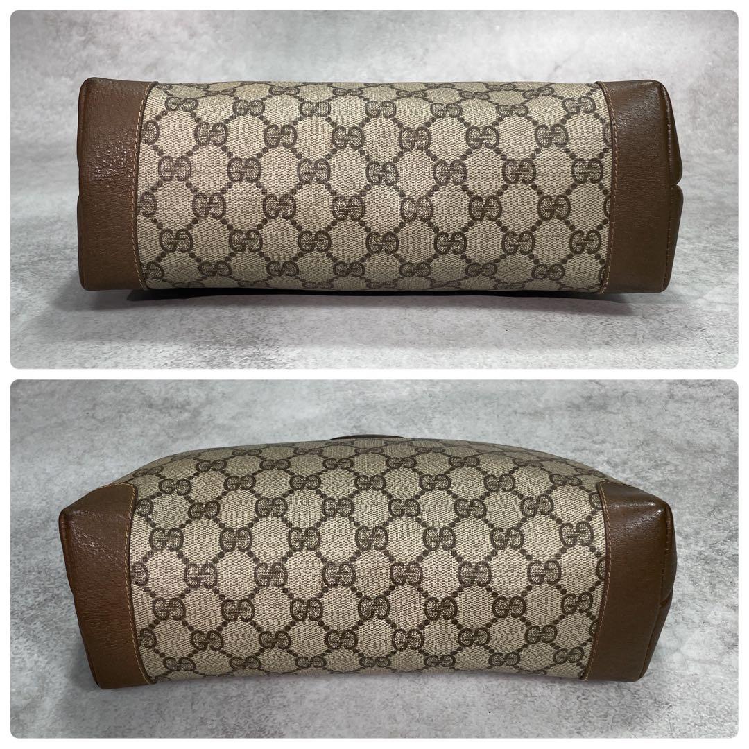 Gucci GG Clutch Brown Beige Logo Leather — view 6