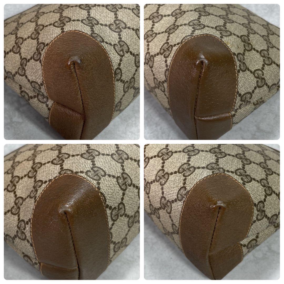 Gucci GG Clutch Brown Beige Logo Leather — view 7