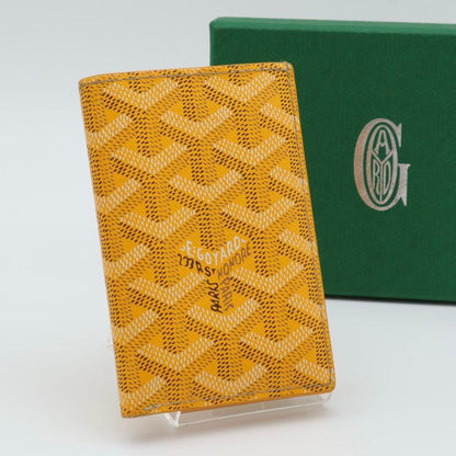 Goyard Card Case Yellow Herringbone Bifold