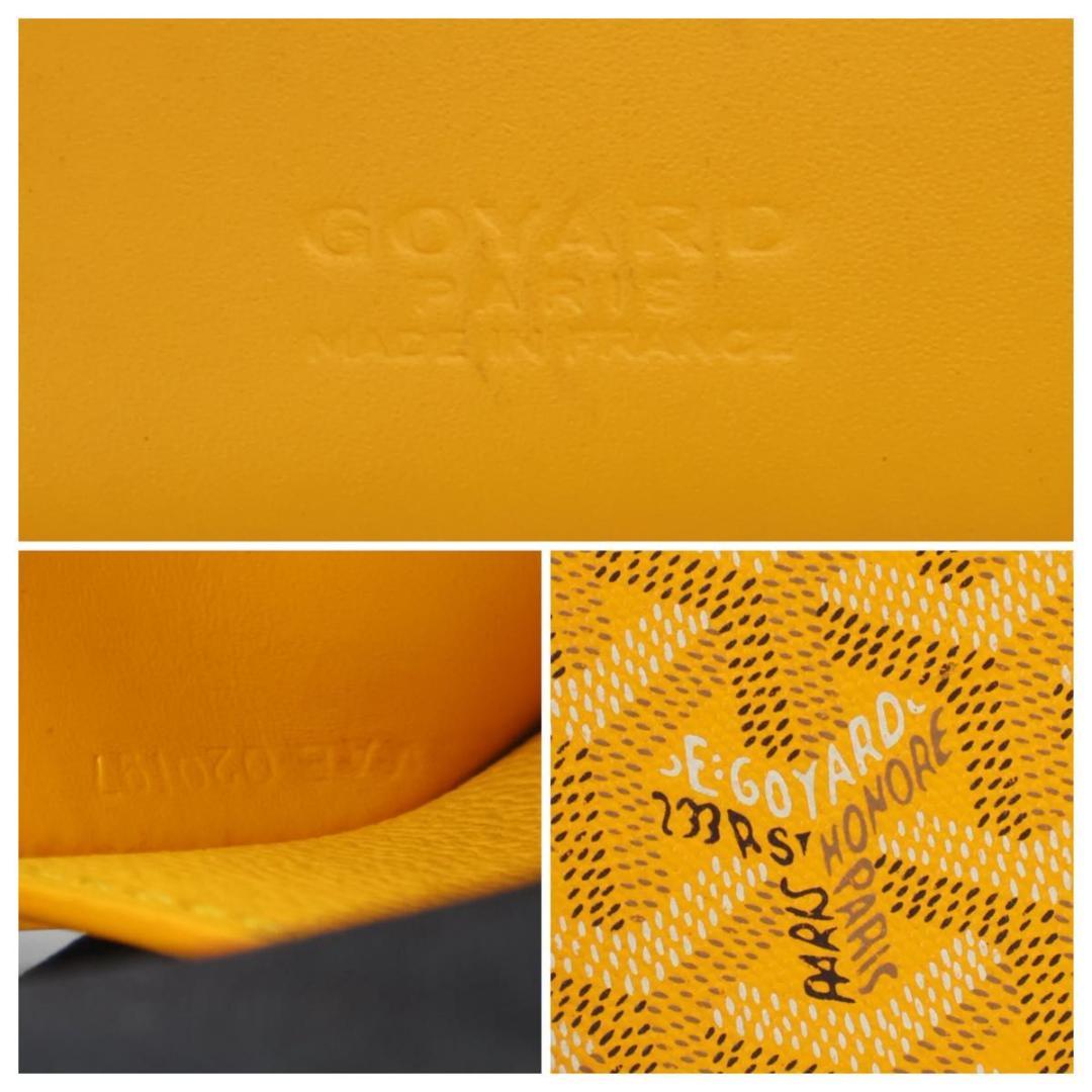 Goyard Card Case Yellow Herringbone Bifold — view 7