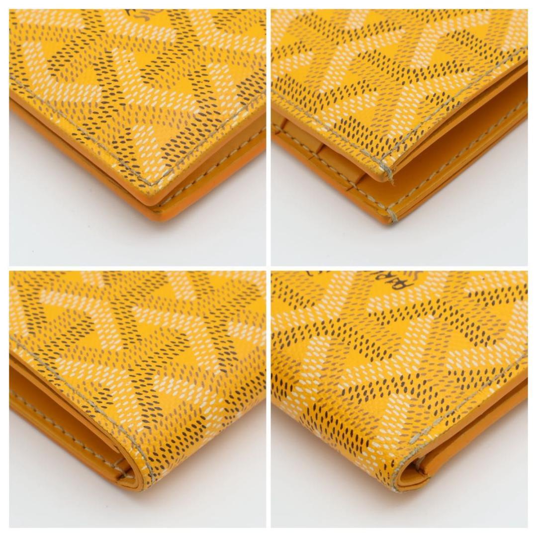 Goyard Card Case Yellow Herringbone Bifold — view 8