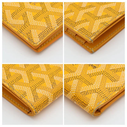 Goyard Card Case Yellow Herringbone Bifold — view 8