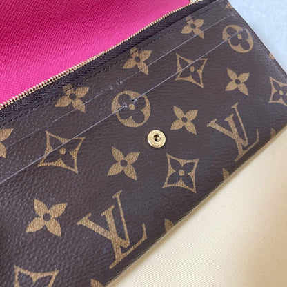 Louis Vuitton Portefeuille Emily Flower Fuchsia Long Wallet