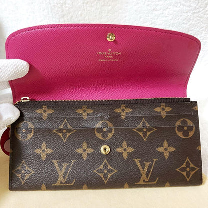 Louis Vuitton Portefeuille Emily Flower Fuchsia Long Wallet