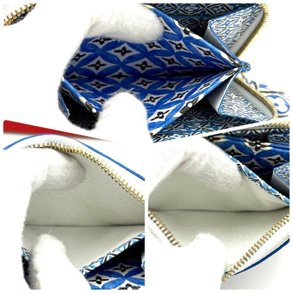 Louis Vuitton Coin Case Zippy Purse White Blue — view 4