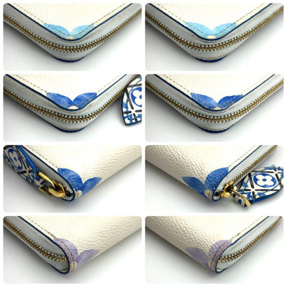 Louis Vuitton Coin Case Zippy Purse White Blue — view 7