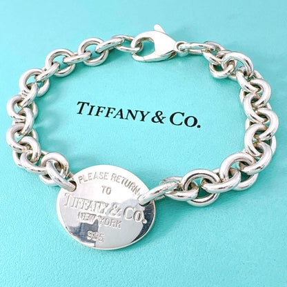 Tiffany & Co Return To Oval Bracelet In 925 Silver