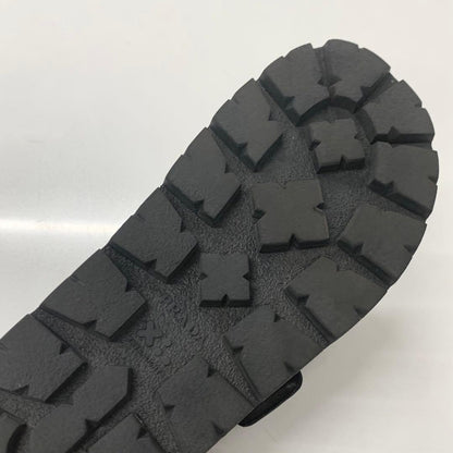 Prada Logo Padded Nappa Leather Velcro Sandals Black