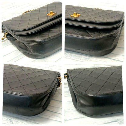 Chanel Quilted Chain Shoulder Lambskin Double Flap Black — view 4