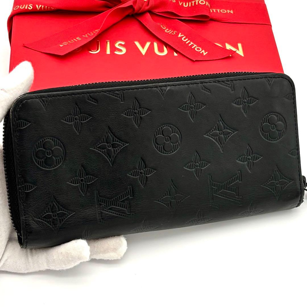 Louis Vuitton Zippy Wallet Monogram Shadow Black — view 2