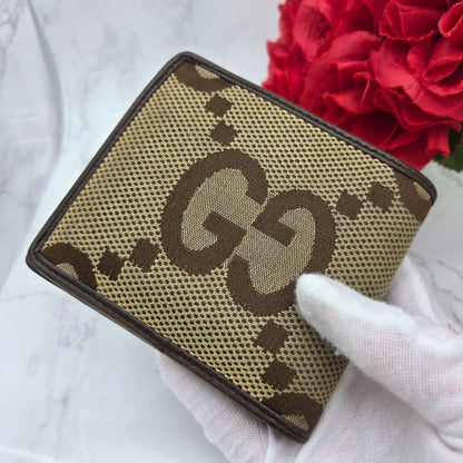 Gucci Canvas Fold Wallet Jumbo GG — view 3