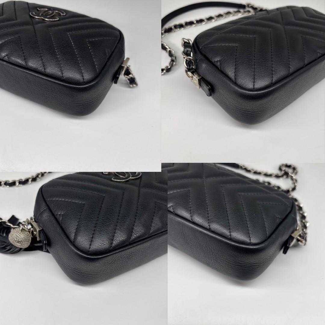 Chanel Chez Blanc Stitch Fringe Chain Shoulder Bag — view 9