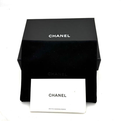 Chanel Wallet with Luxury Box Caviar Leather White Compact — view 9