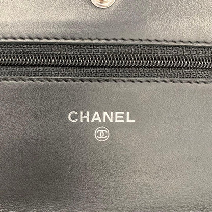 Chanel Caviar Leather CC Logo Shoulder Bag Chain Wallet — view 8