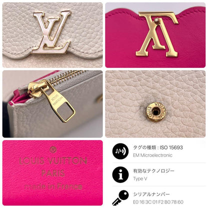 Louis Vuitton Portefeuille Capucines Compact Trifold Wallet White