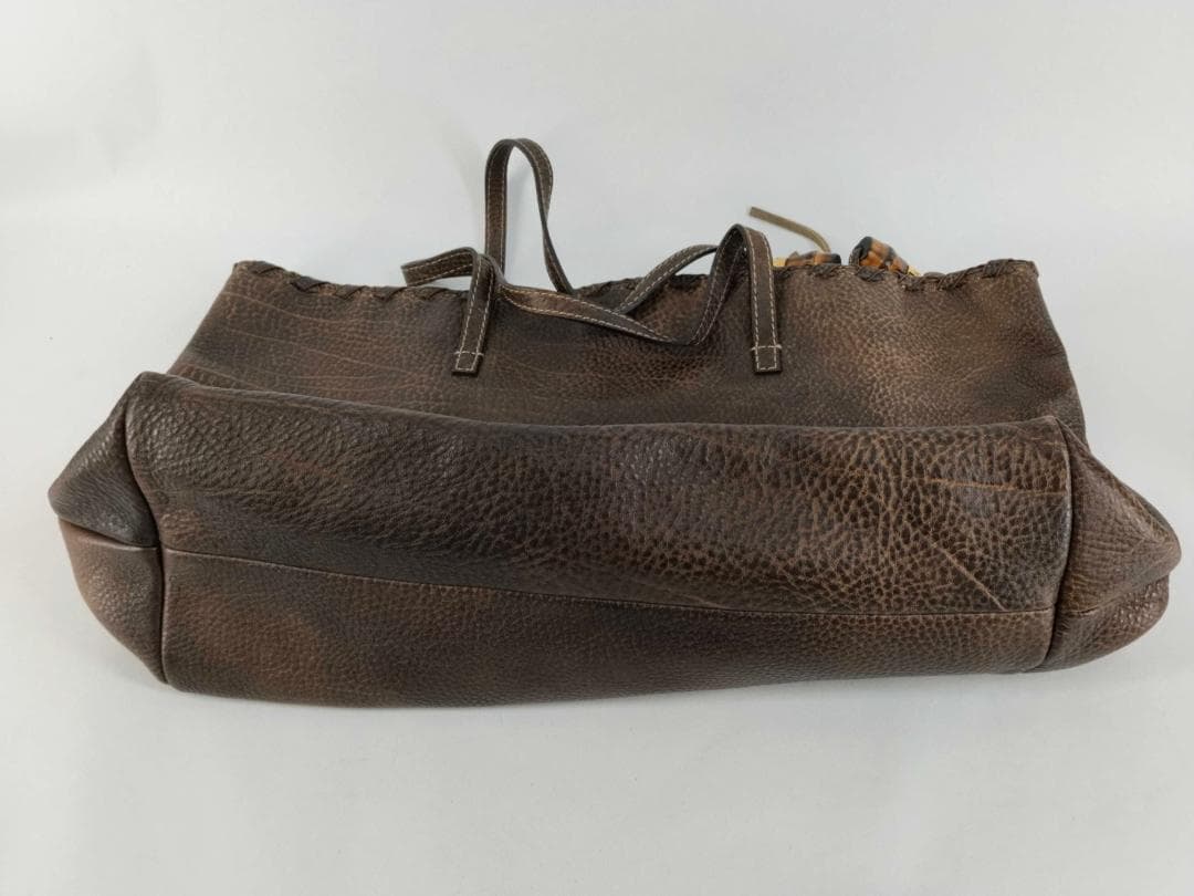 Gucci Bamboo Tassel Leather Tote Bag — view 3