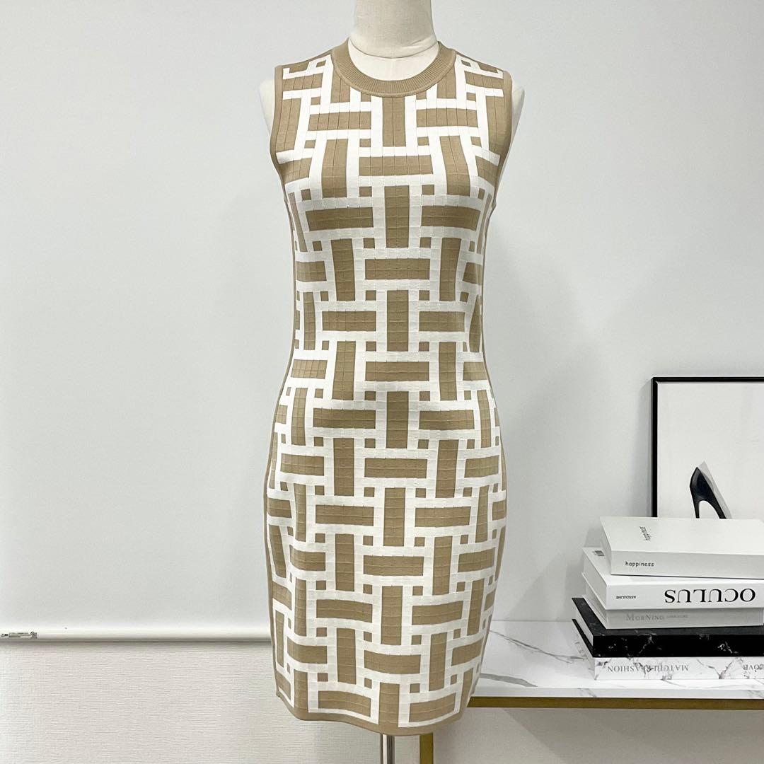 Hermes Dress Silk Mosaic Sleeveless
