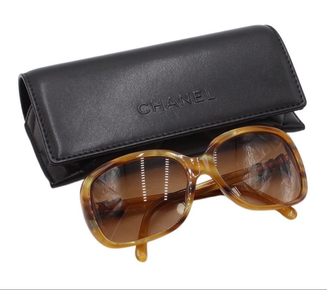 Chanel Side Ribbon Tortoiseshell Sunglasses Eyewear — view 2