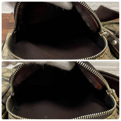 Gucci GG Supreme Leather Shoulder Bag Brown — view 8