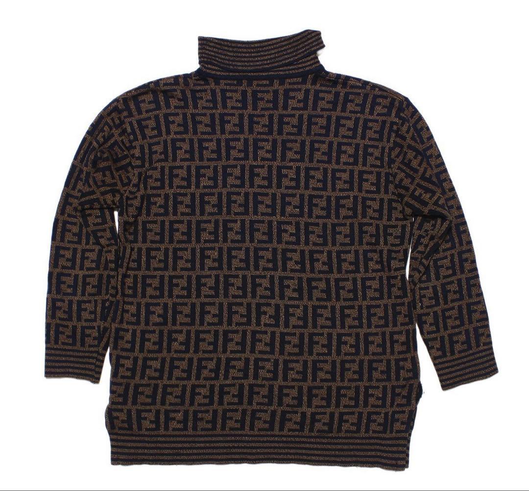 Fendi FF Logo Turtleneck Knit Sweater — view 2