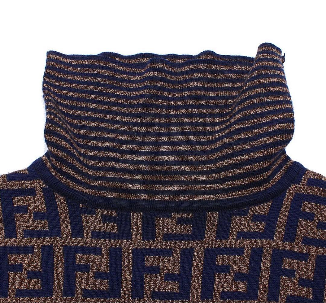 Fendi FF Logo Turtleneck Knit Sweater — view 3