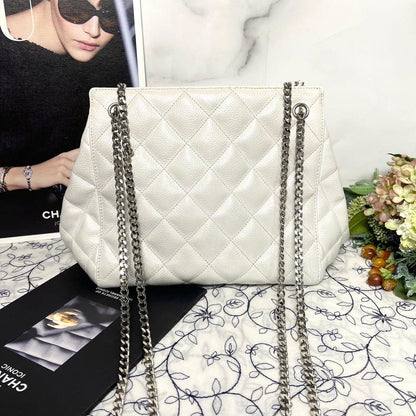 Chanel Caviar Leather Quilted CC Logo Shoulder Bag — view 2
