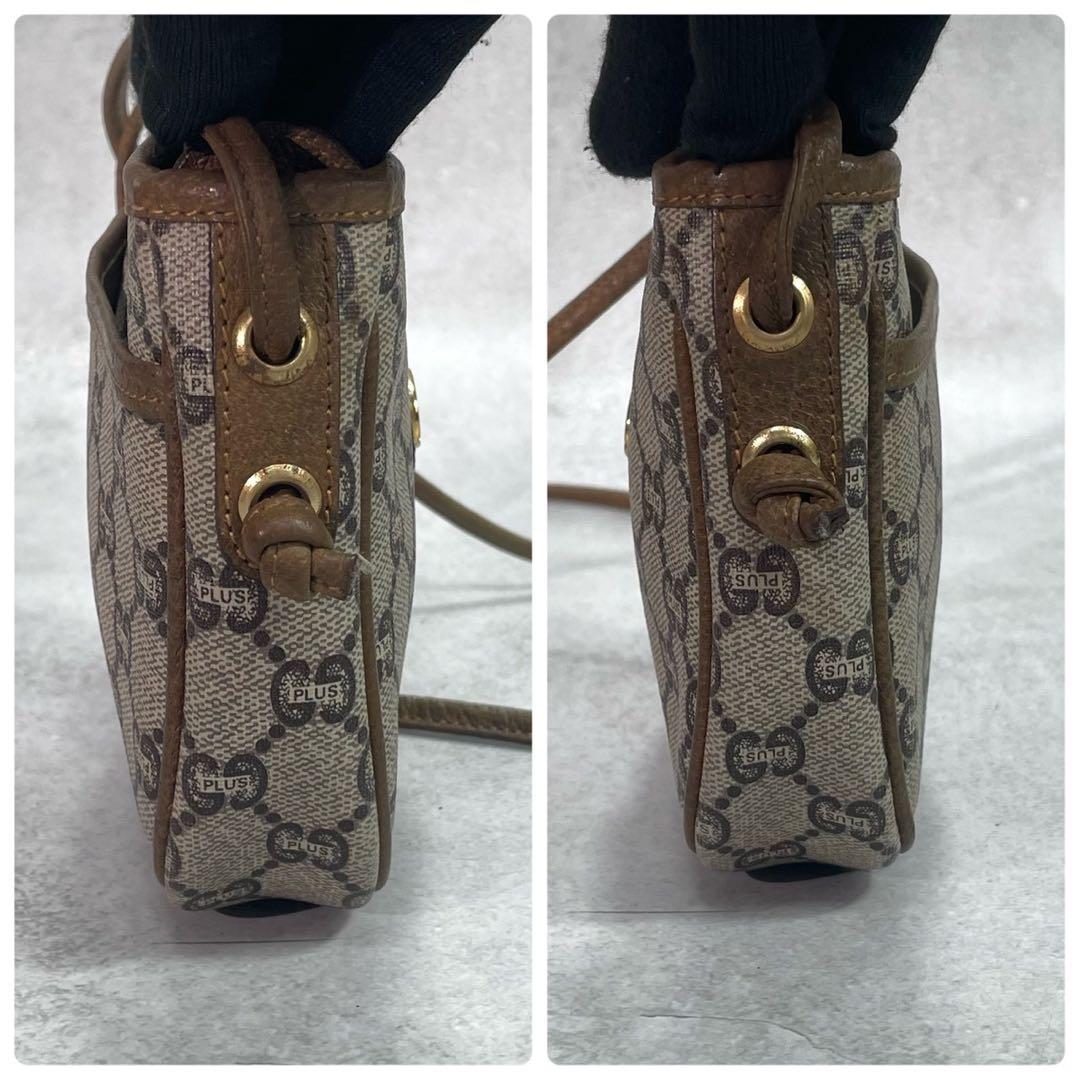Gucci GG Shoulder Bag Brown Beige Leather — view 6