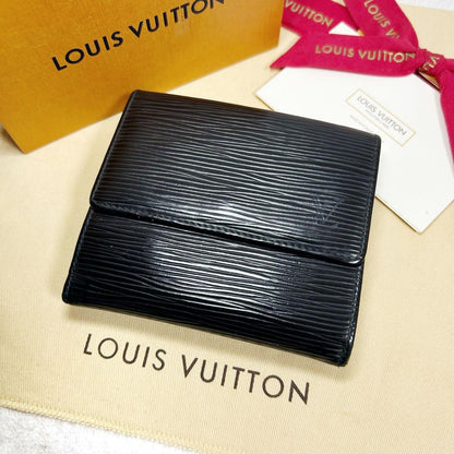 Louis Vuitton Epi Portefeuille Elise W Hook Folding Wallet