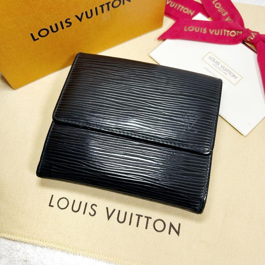 Louis Vuitton Epi Portefeuille Elise W Hook Folding Wallet