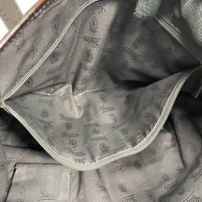 Gucci GG Sherry Line Tote Bag Brown Leather Charm — view 6