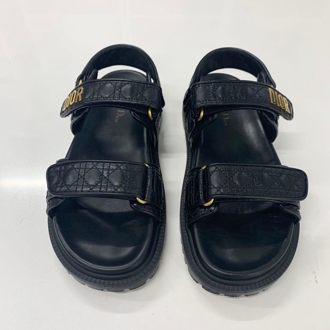 Dior Act Calfskin Logo Cannage Sandals