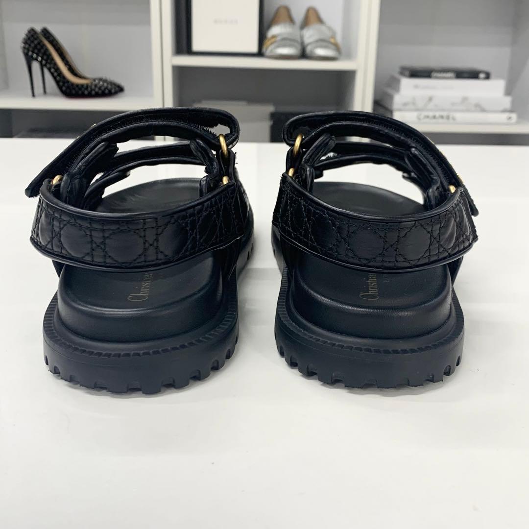 Dior Act Calfskin Logo Cannage Sandals