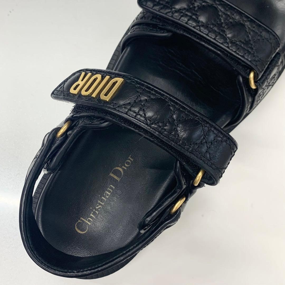 Dior Act Calfskin Logo Cannage Sandals