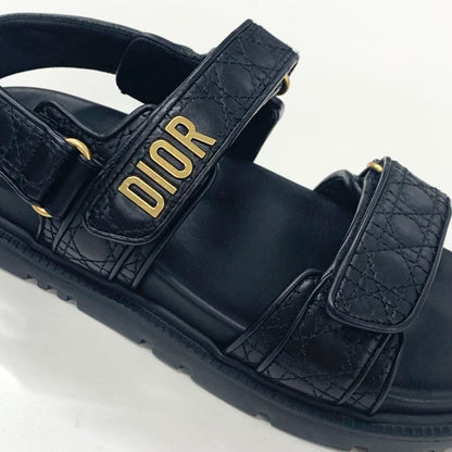 Dior Act Calfskin Logo Cannage Sandals