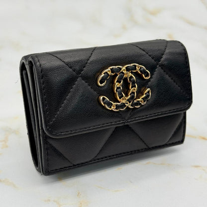 Chanel 19 Lambskin Trifold Wallet — view 3