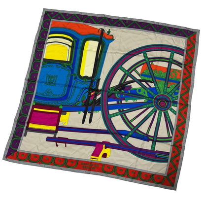 Hermes Carre 90 Balade en Berline Roulis on a Carriage Scarf