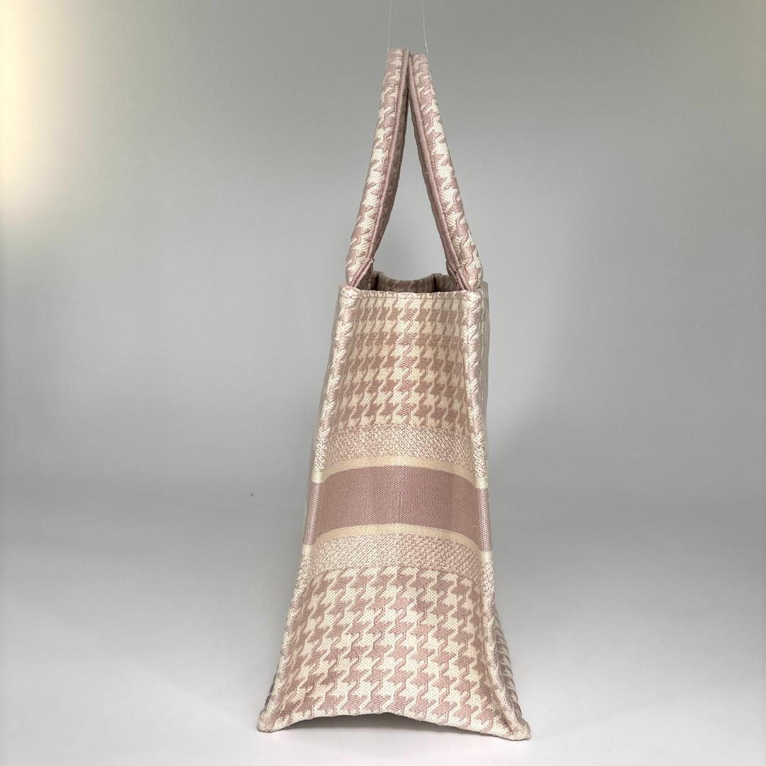 Dior Book Tote Houndstooth Pattern Pink — view 4