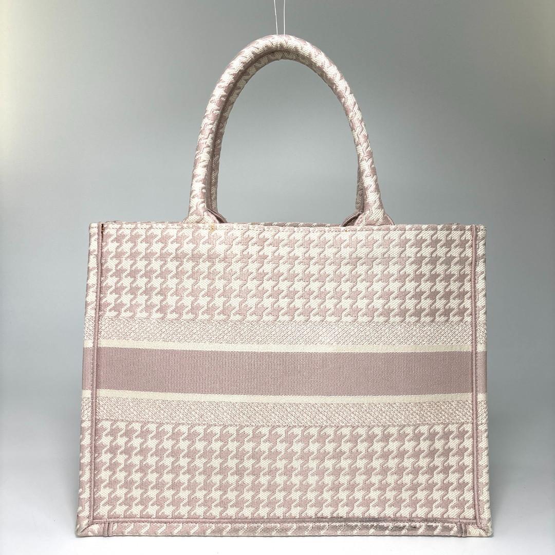 Dior Book Tote Houndstooth Pattern Pink — view 5