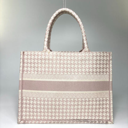 Dior Book Tote Houndstooth Pattern Pink — view 5